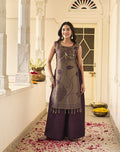 Noor Floral Jacquard Ethnic Co-ord Set