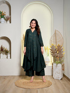 OLIVE ELEGANCE KURTA ENSEMBLE