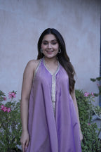 Lavender Luxe flared Kurta  Set