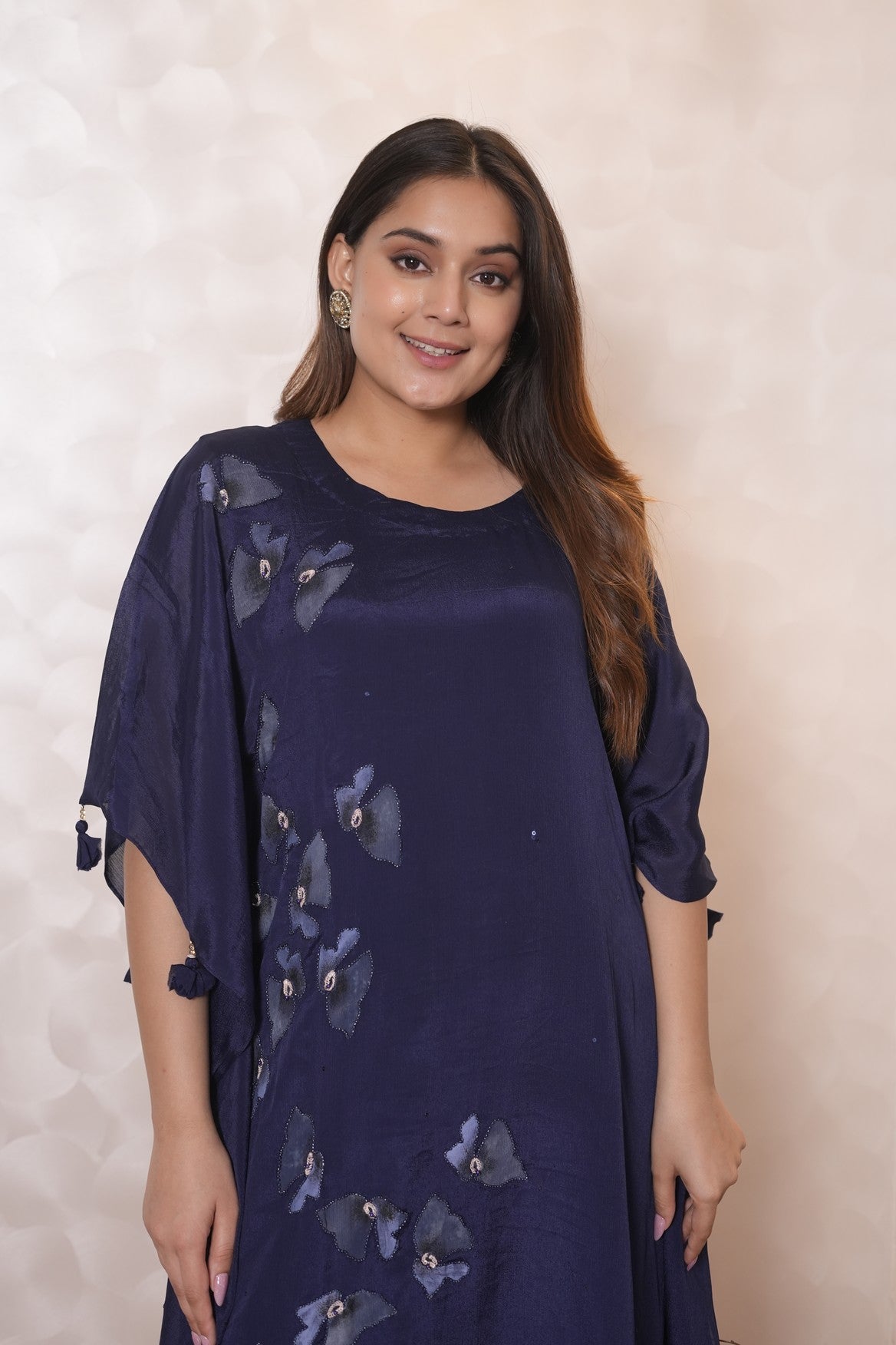 FLORAL APPLIQUE FARSHI KAFTAN SET