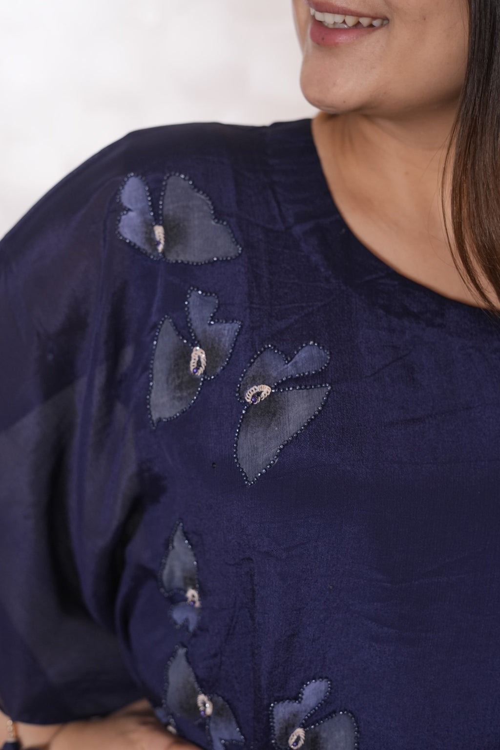 FLORAL APPLIQUE FARSHI KAFTAN SET