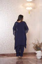 FLORAL APPLIQUE FARSHI KAFTAN SET