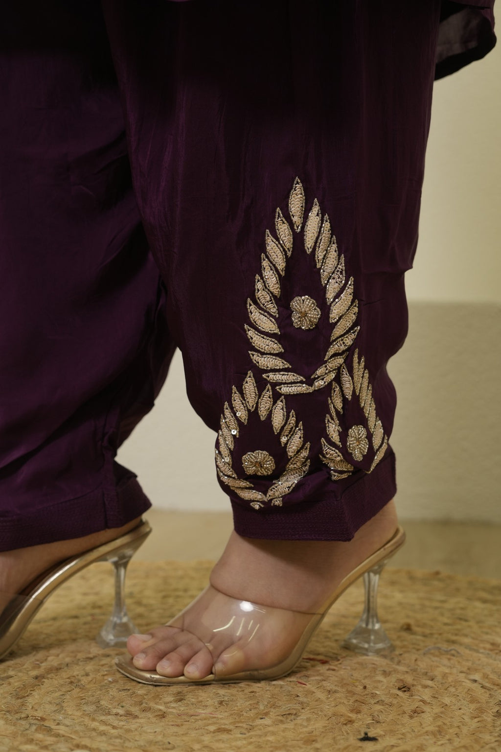 Sequin Embellished Kurta and Trouser Set