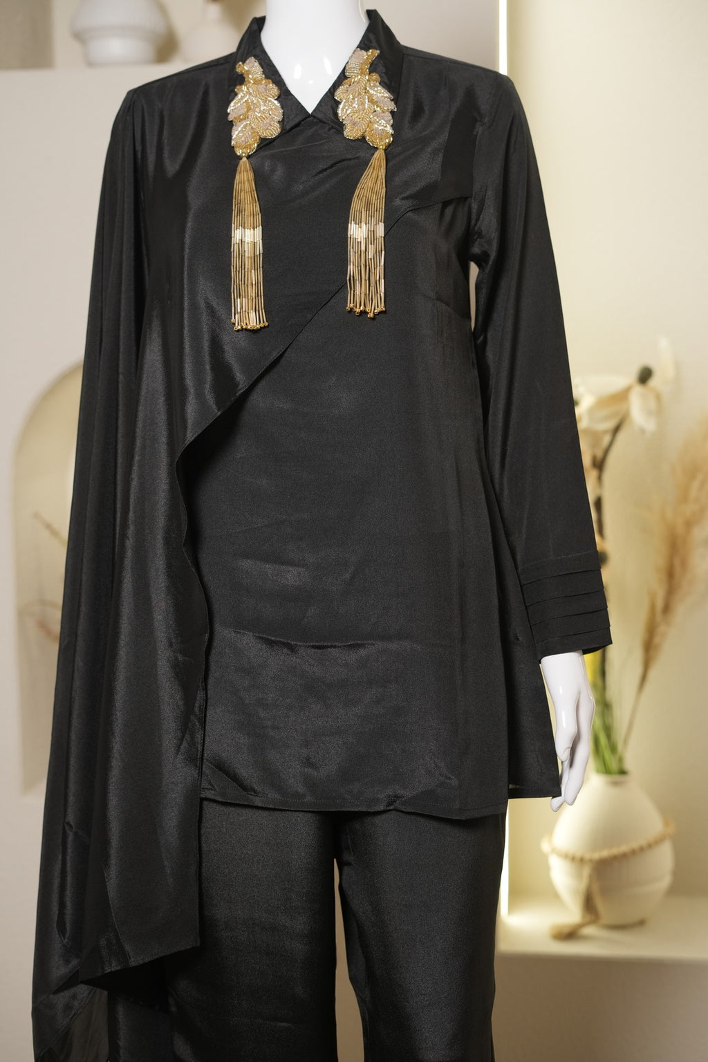 Luxe Crepe Draped Co-ord Set