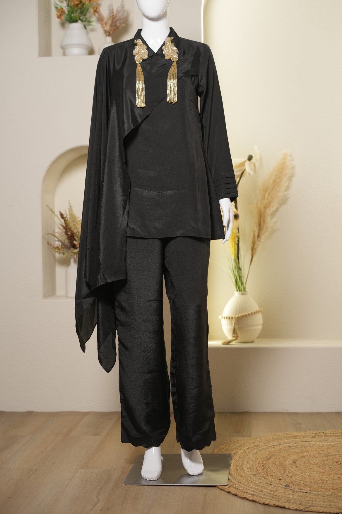 Luxe Crepe Draped Co-ord Set