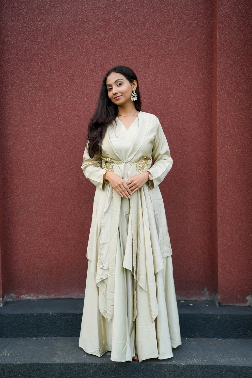 Vinaya Cape Overlay Palazzo Set
