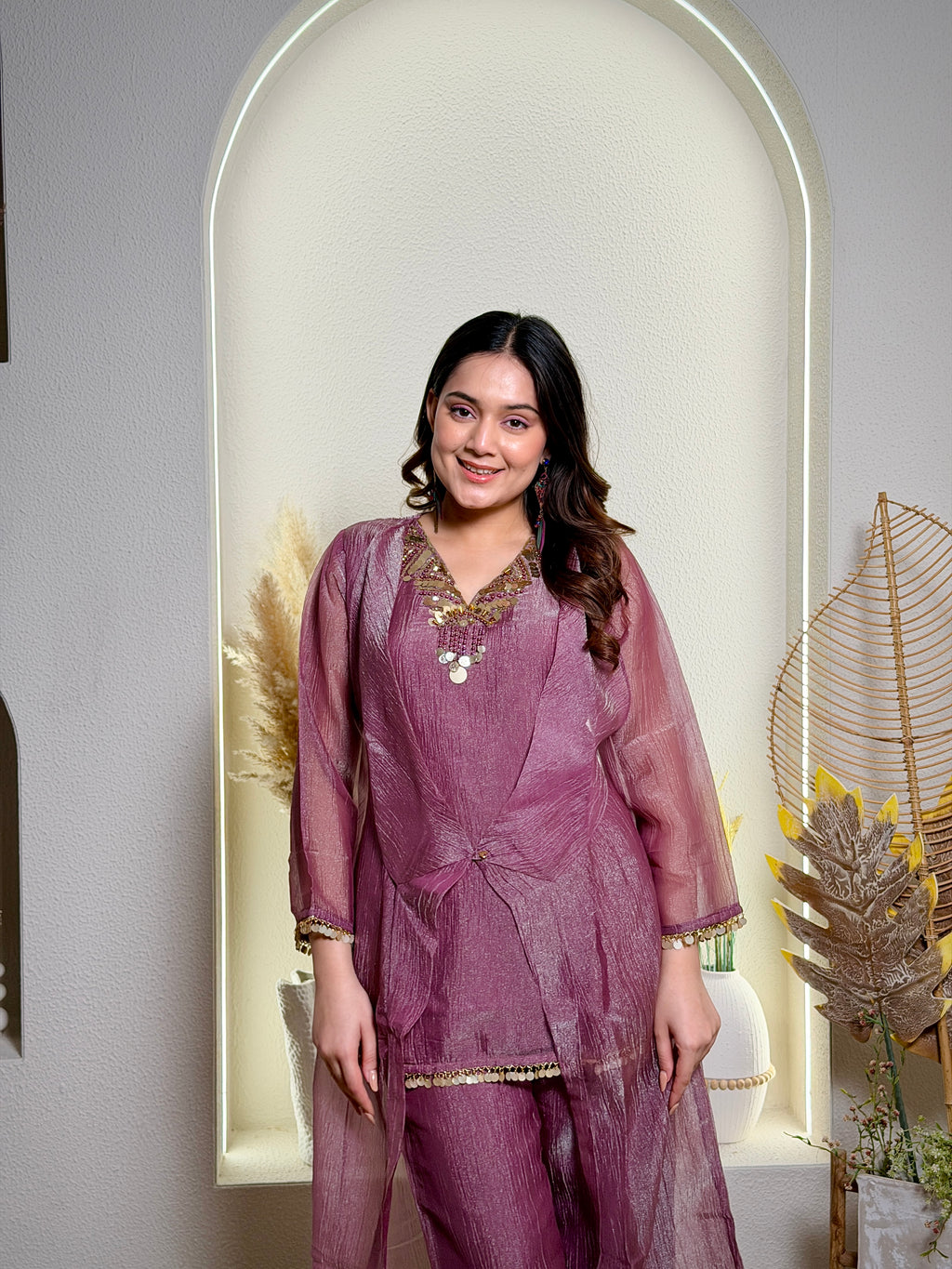 Mauve Aura Ethnic Set