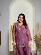 Mauve Aura Ethnic Set