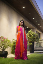 Gulabi Dastaan Mirror-Work Set