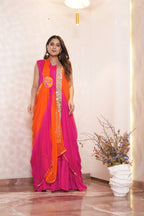 Gulabi Dastaan Mirror-Work Set