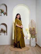 Olive Luxe Kaftan Sharara Set