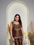 Mocha Jacquard Party Set