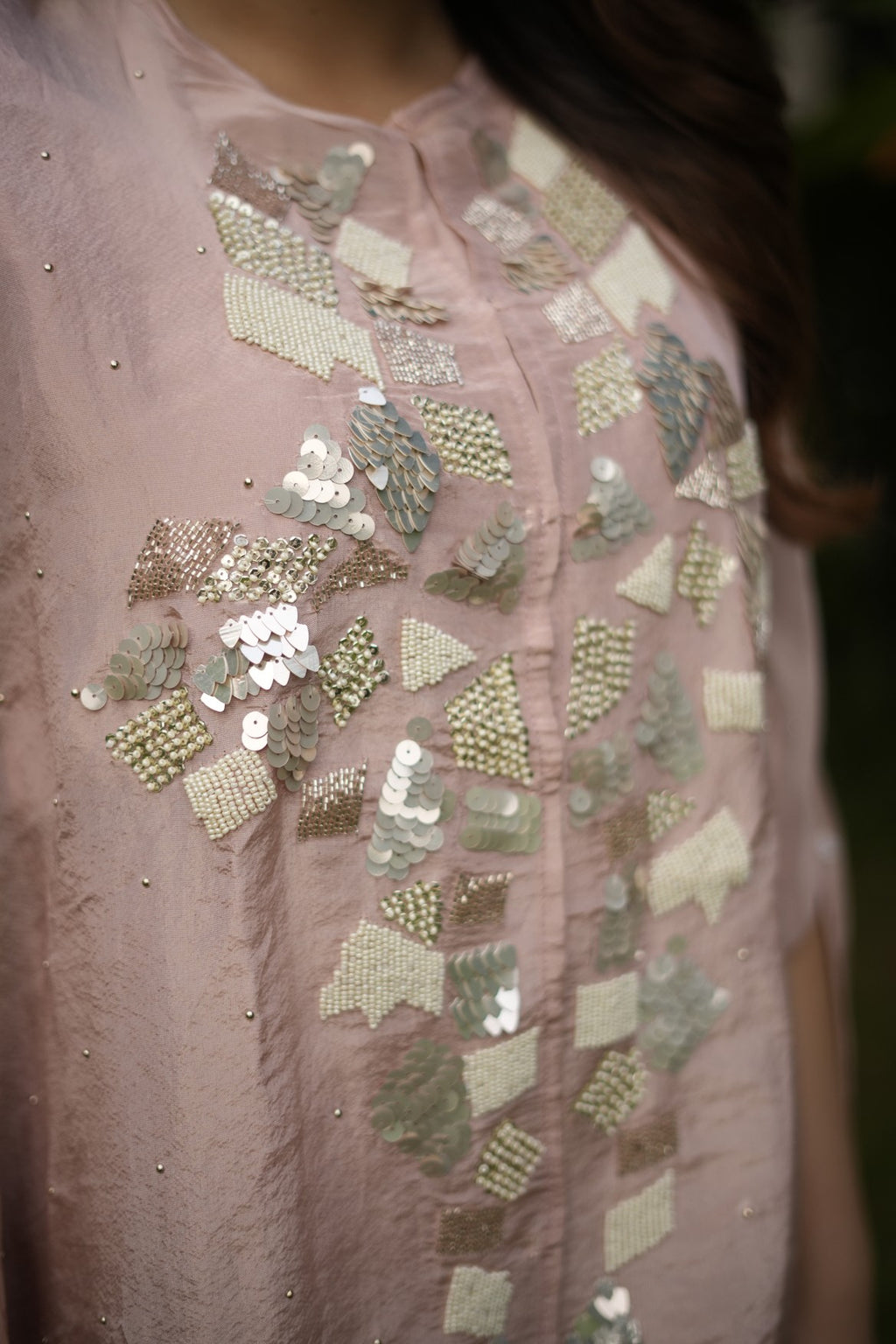 Floral Embellished Cape Co-ord Set