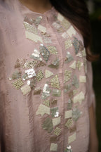 Floral Embellished Cape Co-ord Set