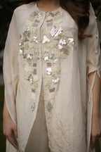 Floral Embellished Cape Co-ord Set