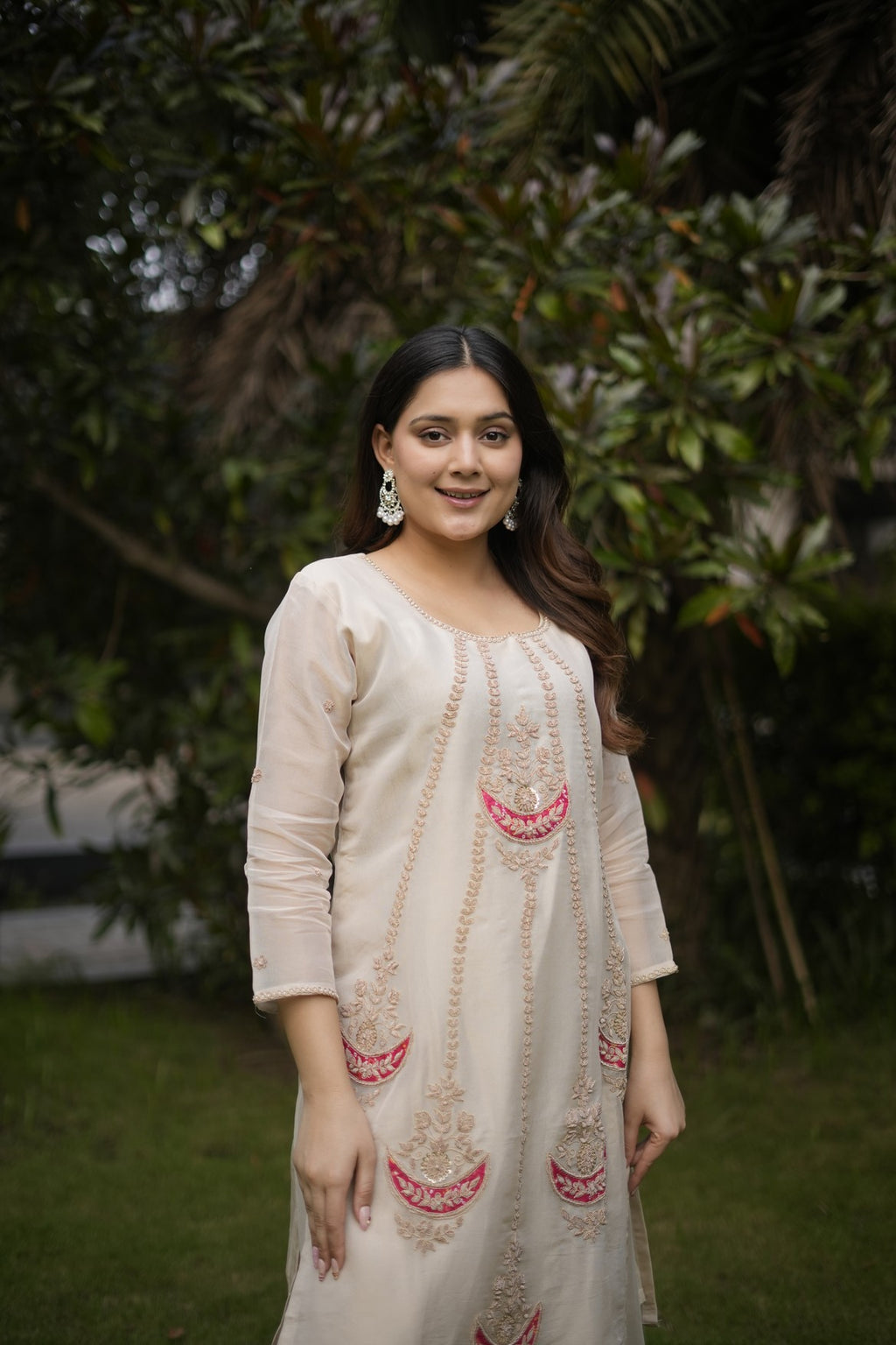 Ivory Paisley Kurta Set