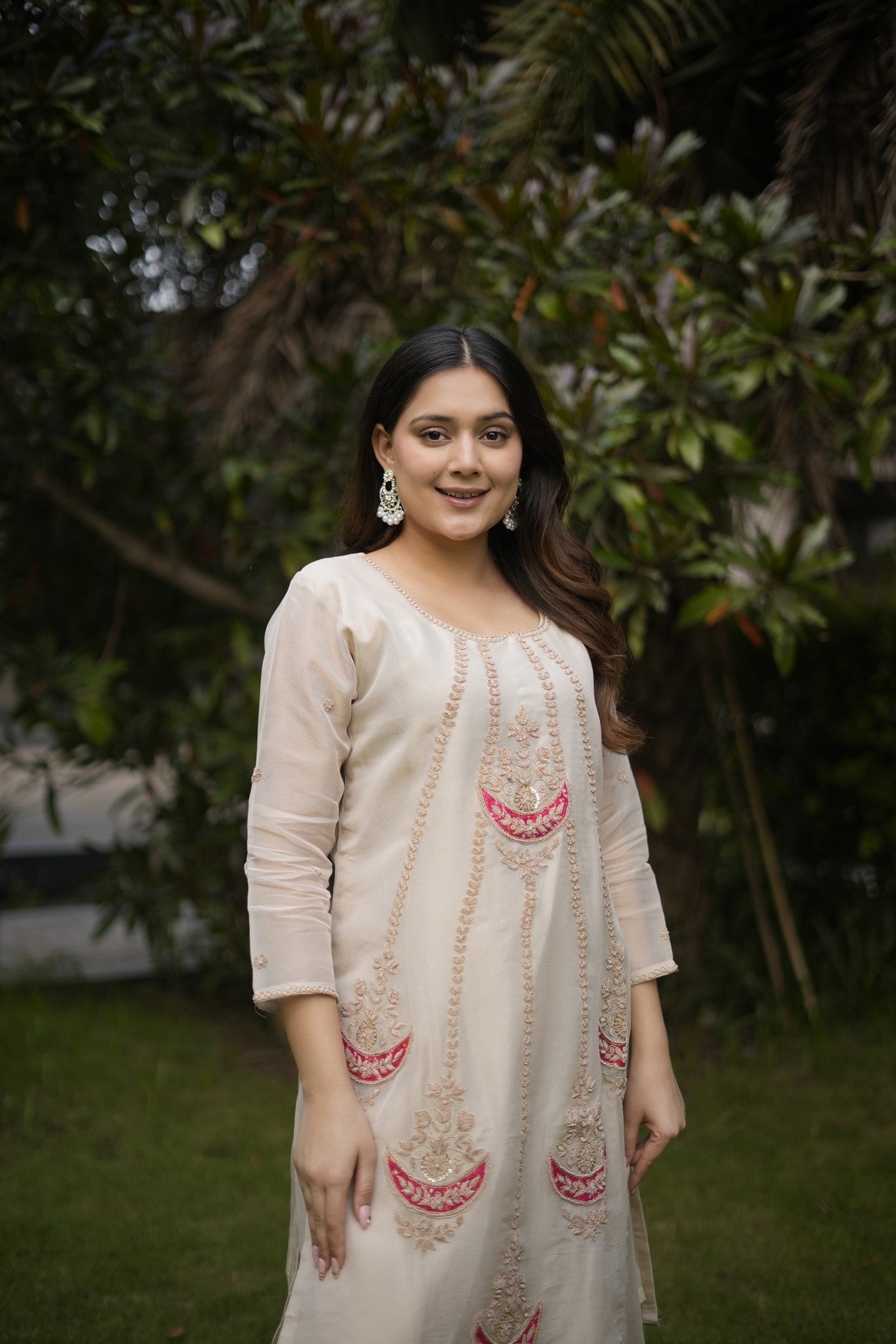 Ivory Paisley Kurta Set