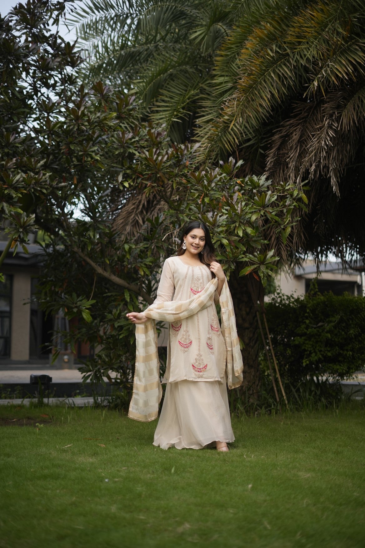 Ivory Paisley Kurta Set