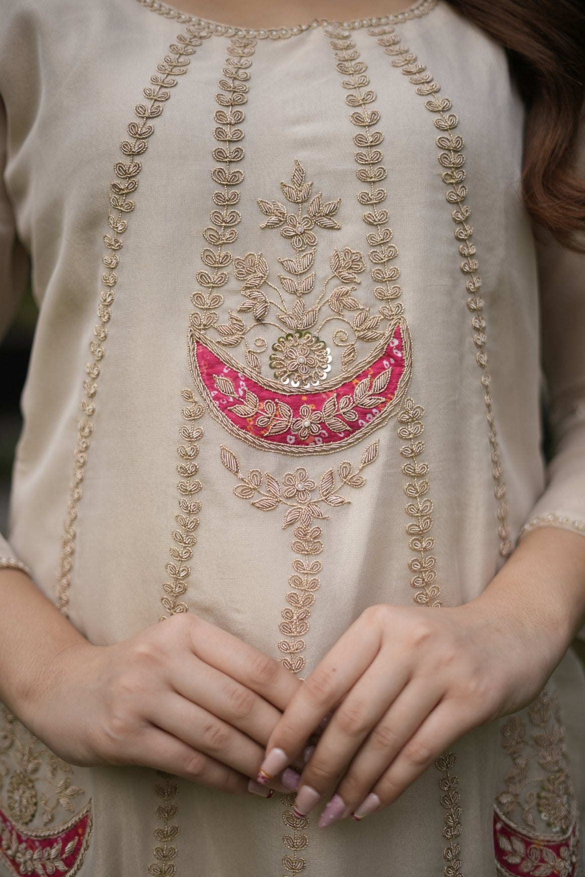 Ivory Paisley Kurta Set