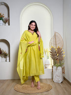 Noor Lime Embroidered Set