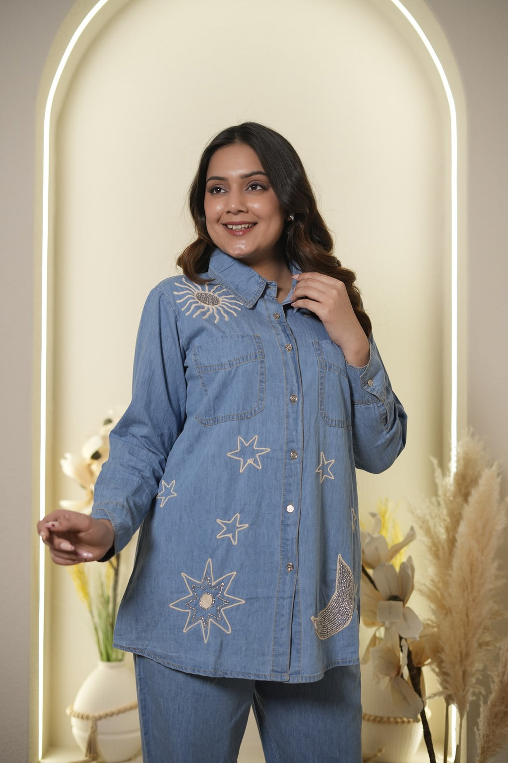 Blue Denim Star Co-Ord Set