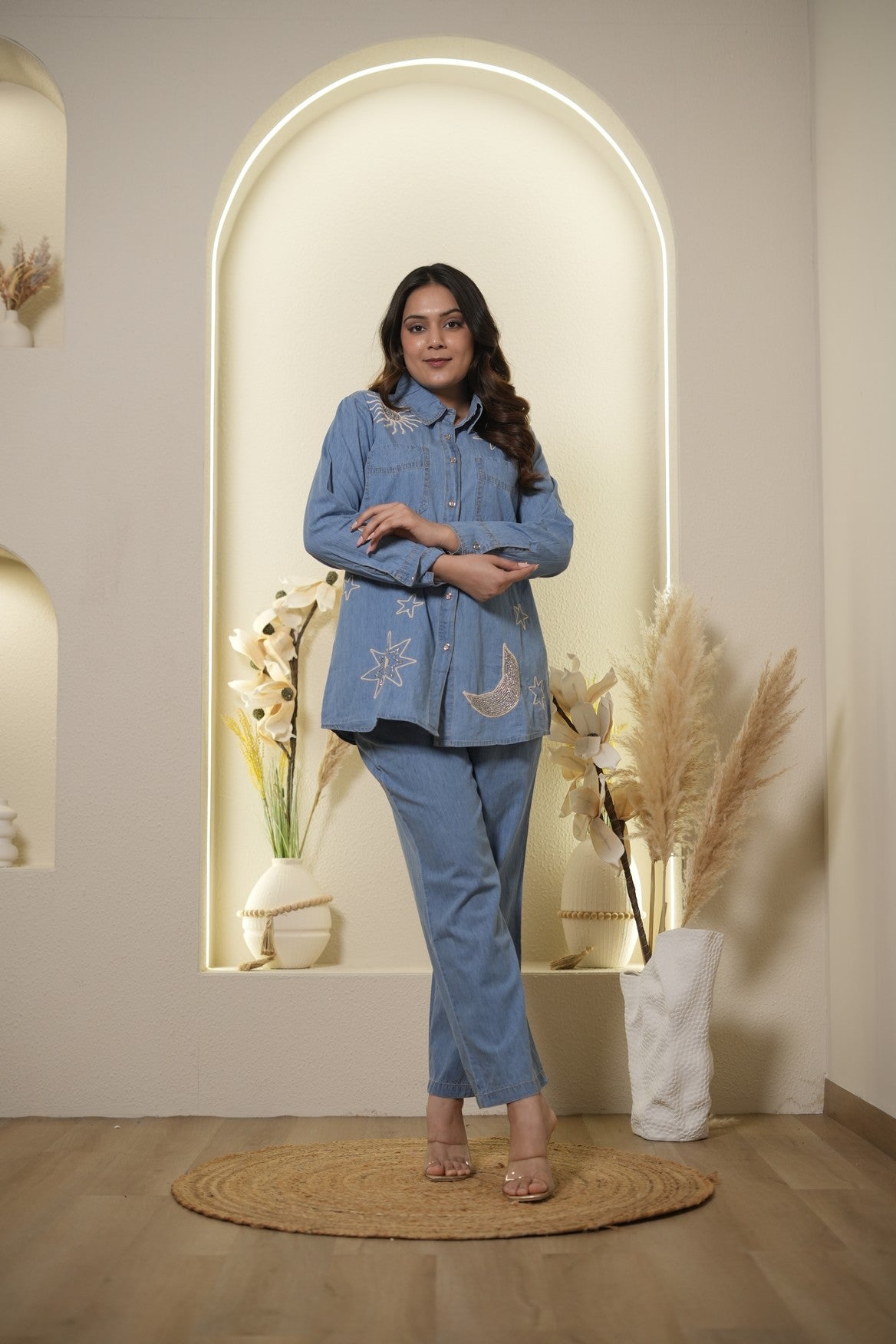 Blue Denim Star Co-Ord Set
