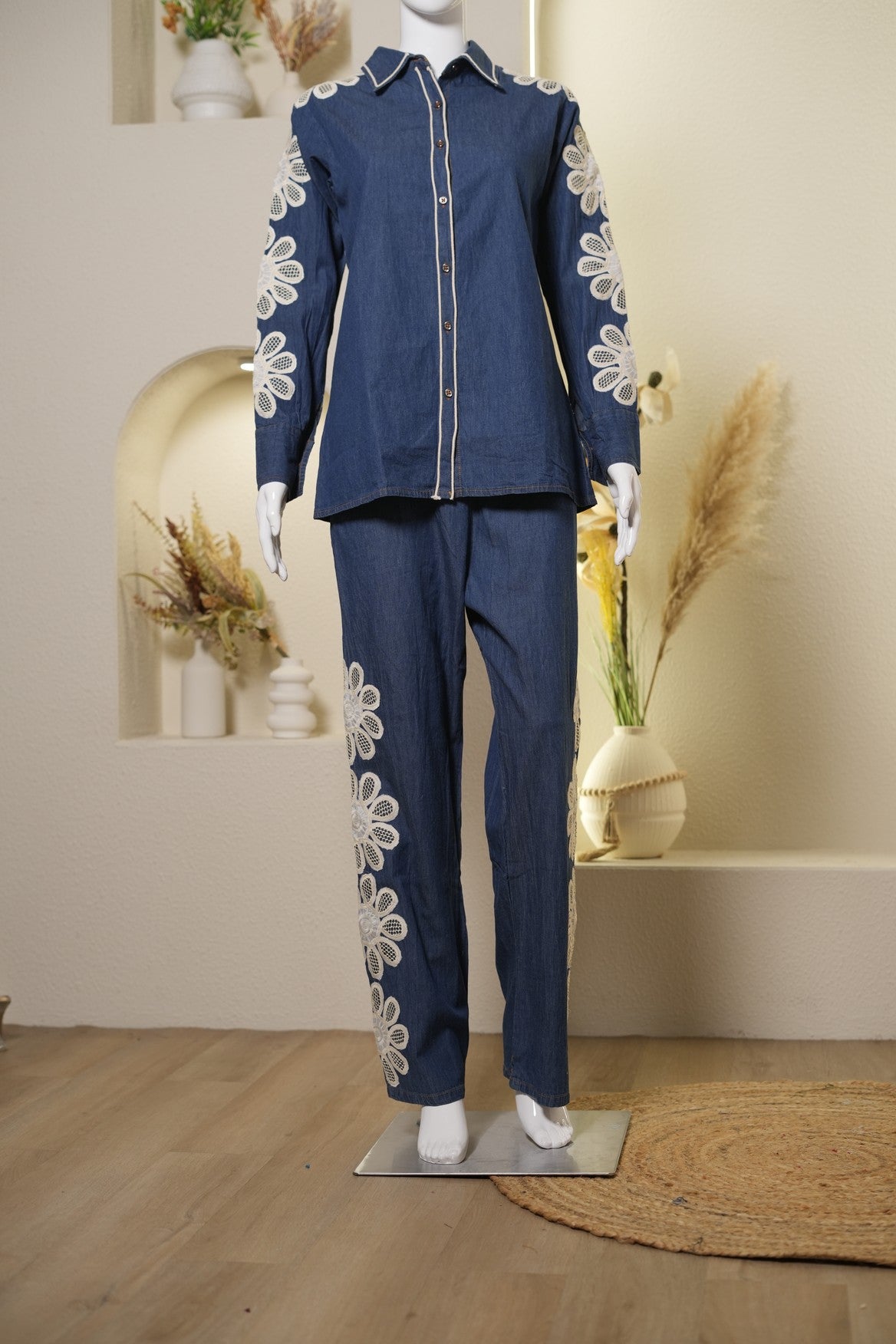 Floral Denim Co-ord Set