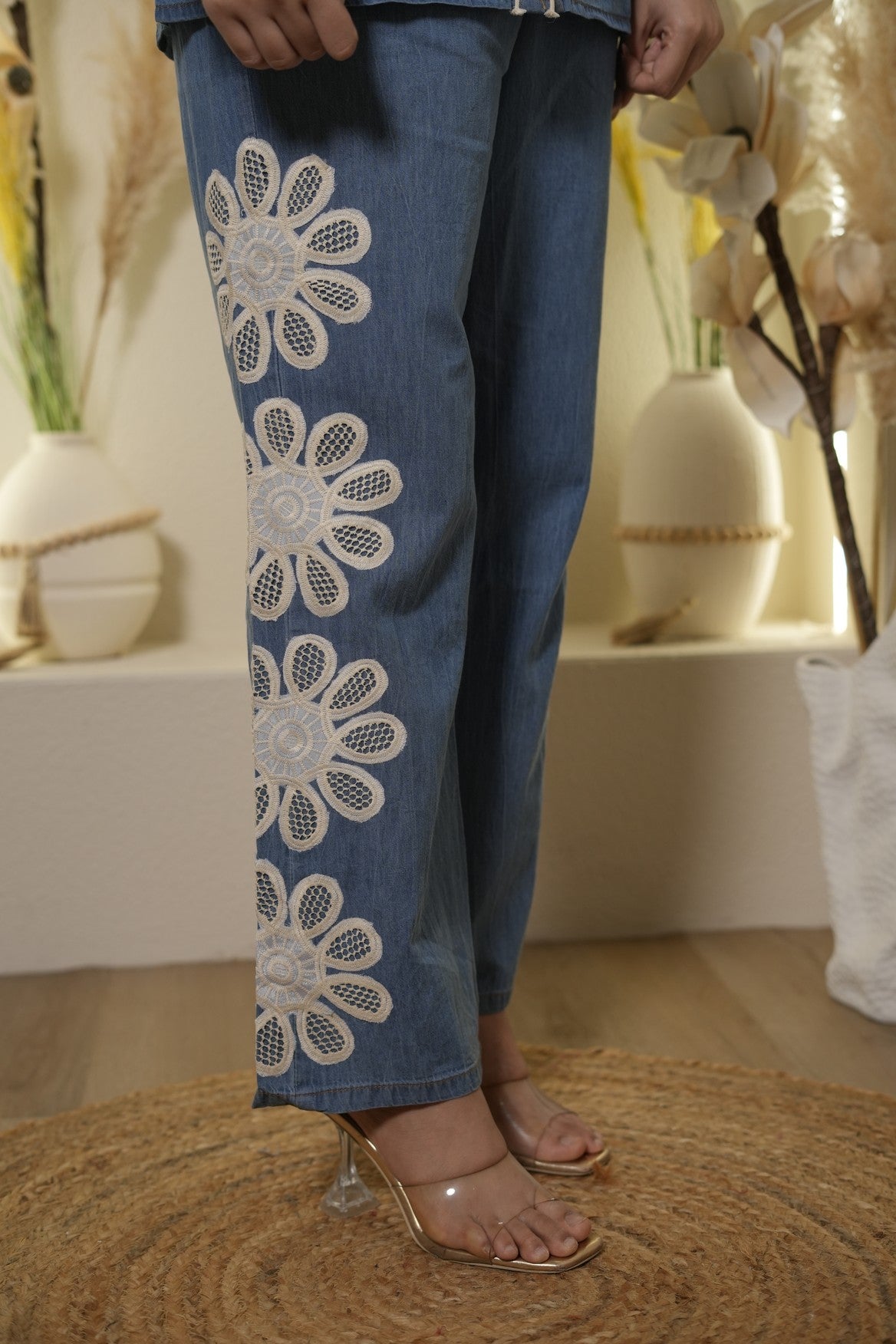 Floral Denim Co-ord Set