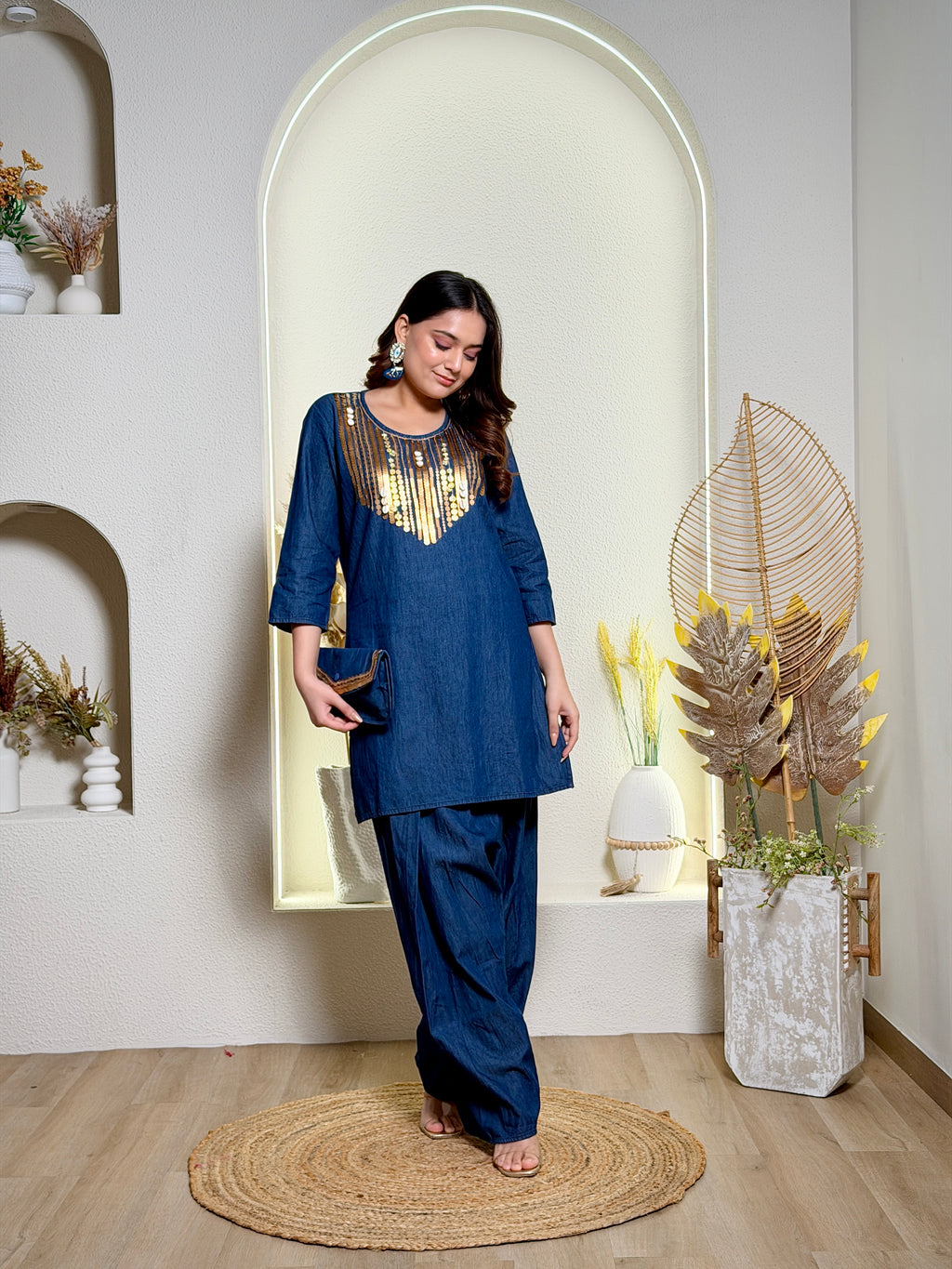 Indigo Luxe Farsi Co-Ord