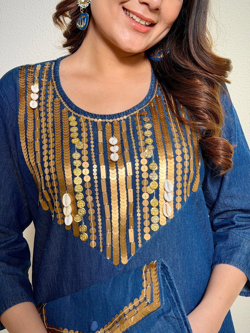 Indigo Luxe Farsi Co-Ord