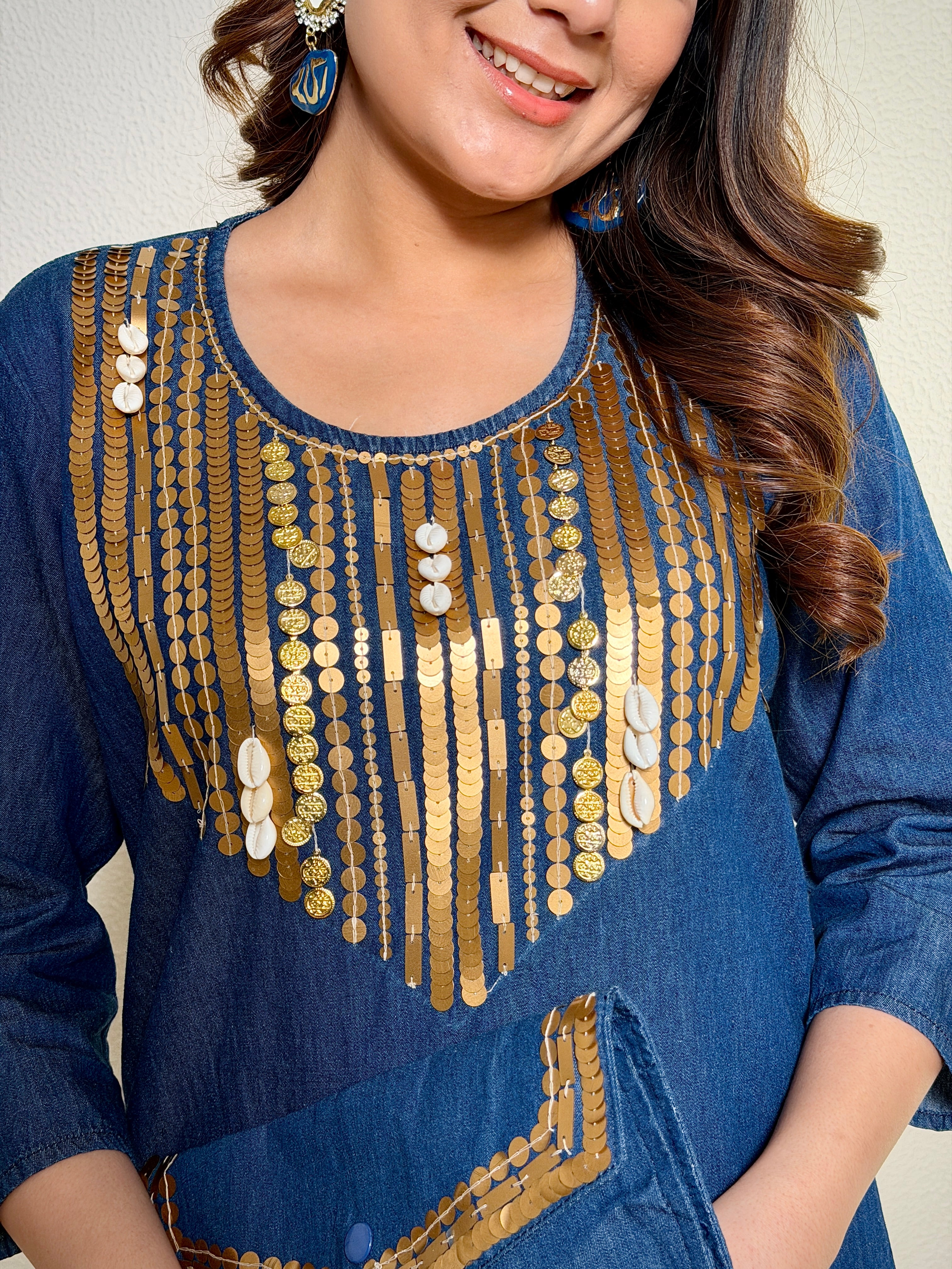 Indigo Luxe Farsi Co-Ord