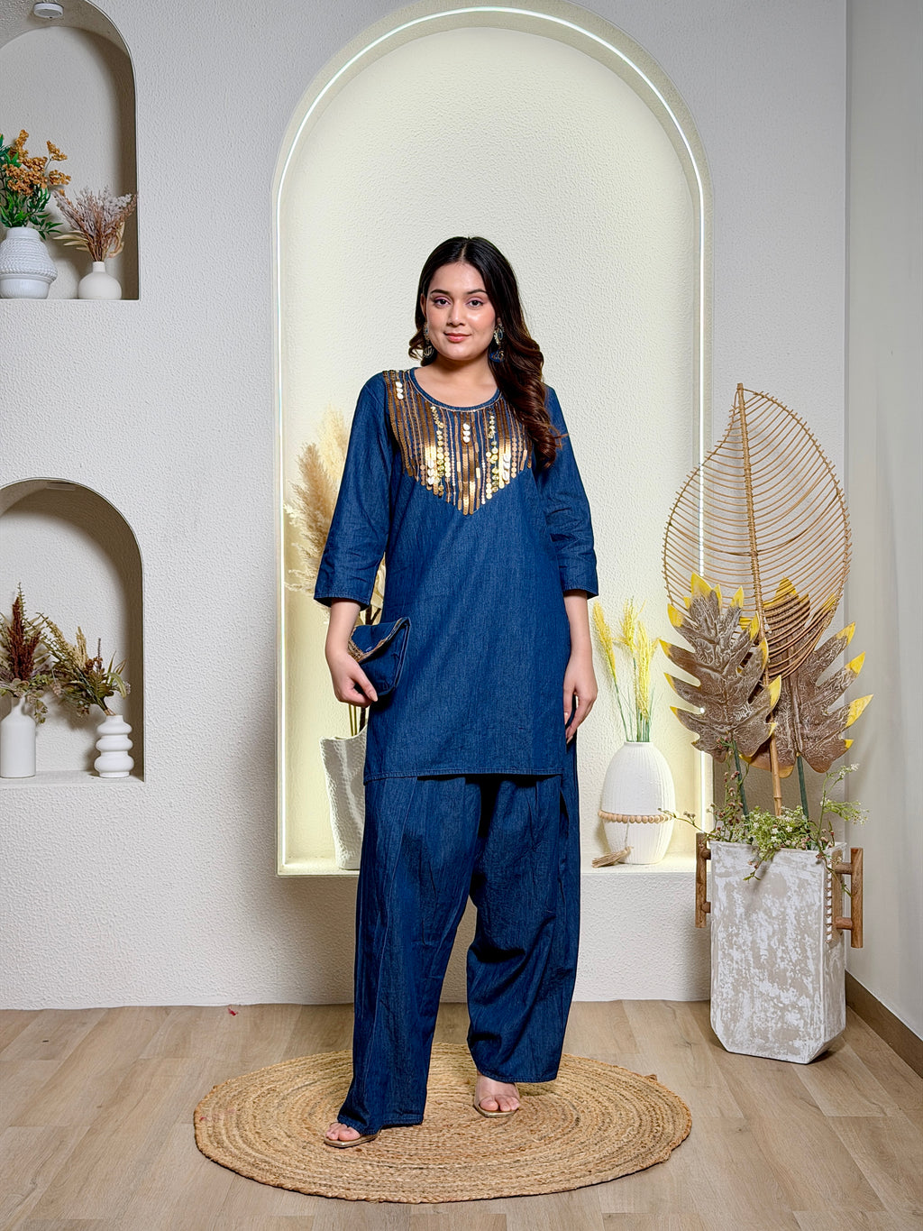 Indigo Luxe Farsi Co-Ord