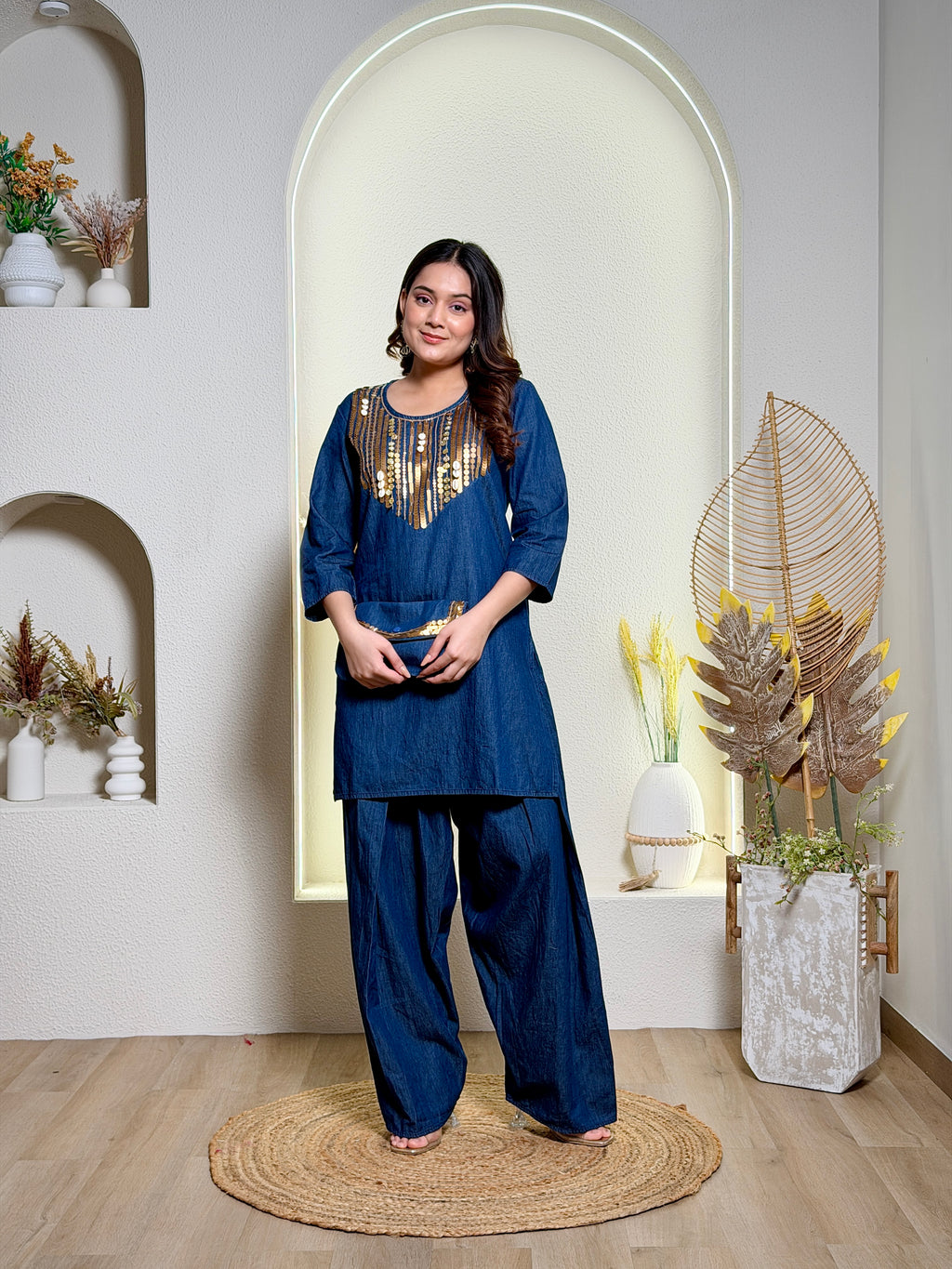 Indigo Luxe Farsi Co-Ord