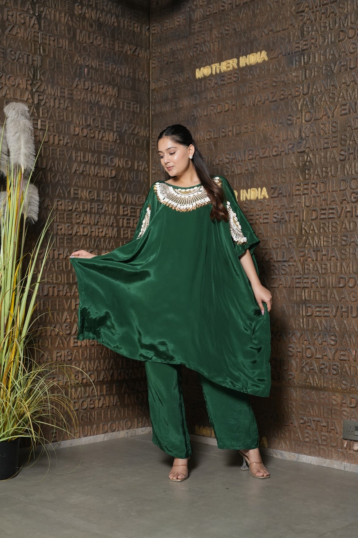 Royal Embroidered Kaftan Co-ord Set
